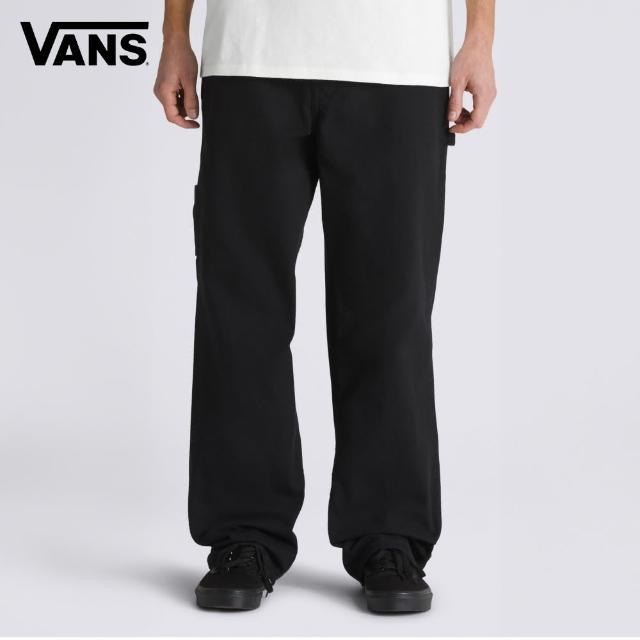 【VANS 官方旗艦】Drill Chore Carpenter 男款黑色復古水洗長褲