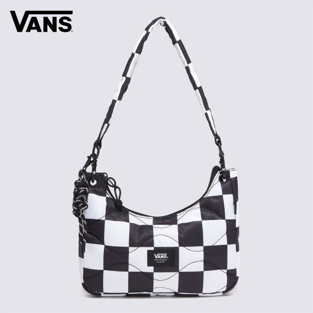 【VANS 官方旗艦】Quilted 男女款黑白色棋盤格肩背包
