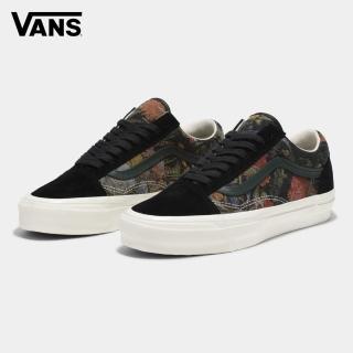 【VANS 官方旗艦】Premium LX Old Skool 男女款花卉圖案黑色滑板鞋
