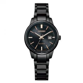 【CITIZEN 星辰】PAIR系列 光動能時尚簡約腕錶/黑29.2mm(EW2597-86E)