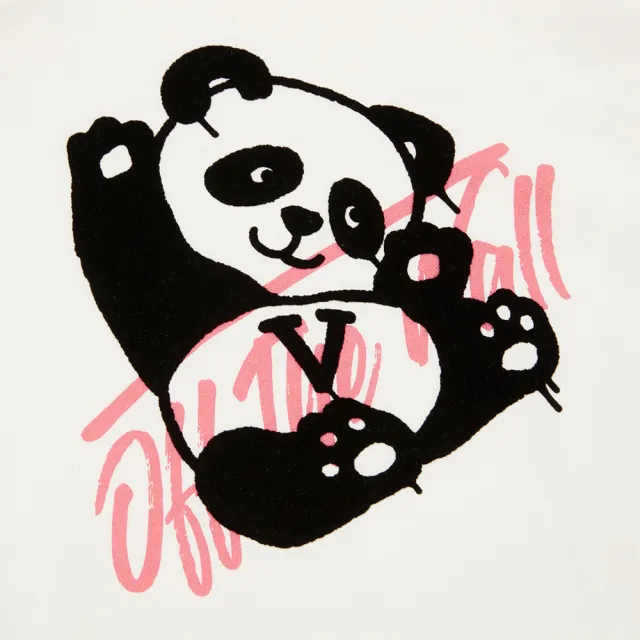 【VANS】官方旗艦 Panda Crop 女款米白色連帽大學T