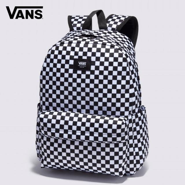 【VANS 官方旗艦】Old Skool Check 男女款黑白色棋盤格後背包