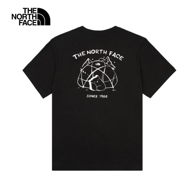 【The North Face】TNF 休閒 印花短袖T恤 U REG CAMP BEAR SS TEE GRAPHIC - AP 男 女 黑(NF0A8EYNJK3)