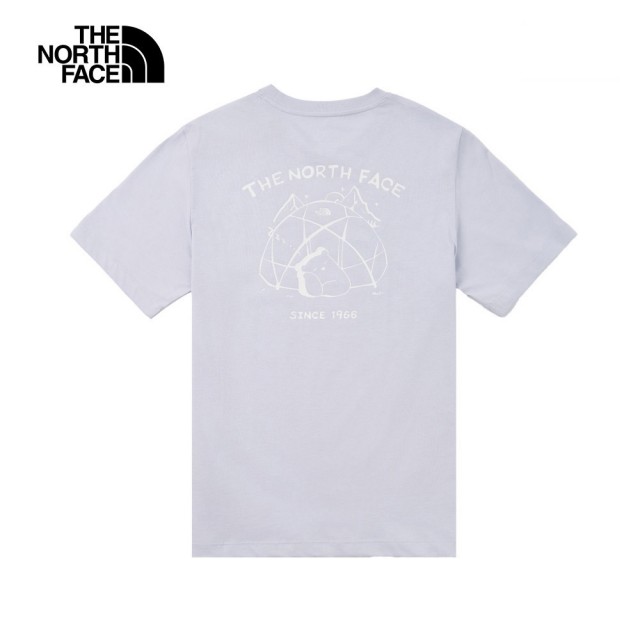 【The North Face】TNF 休閒 印花短袖T恤 U REG CAMP BEAR SS TEE GRAPHIC - AP 男 女 紫(NF0A8EYN0TI)