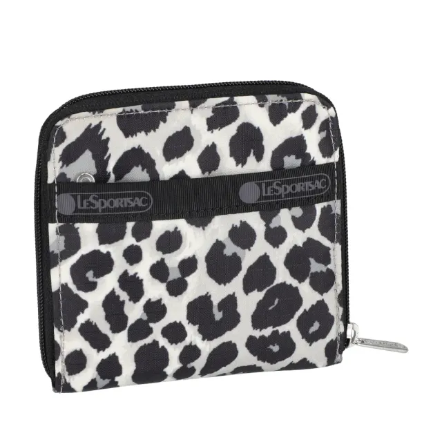 【Lesportsac】極簡輕薄錢包 送禮 禮物 推薦 女包(柔影豹紋)