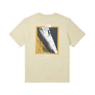 【The North Face】TNF 休閒 濕排汗短袖T恤 M CLIMB I SS TEE GRAPHIC - AP 男 米色(NF0A8D7B3X4)
