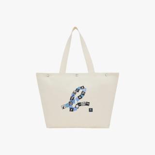 【agnes b.】Sport b. 雙面LOGO手提托特包(白色)