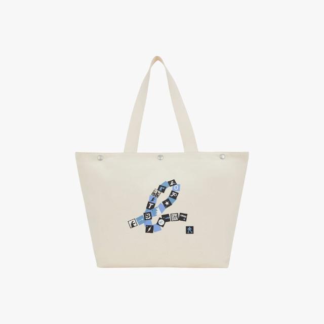 【agnes b.】Sport b. 雙面LOGO手提托特包(白色)