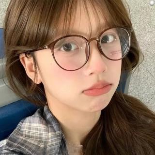 【MoonDy】母親節禮物 眼鏡 圓形眼鏡 無度數眼鏡 平光眼鏡 女生眼鏡 小臉神器 眼鏡框 素顏眼鏡 眼鏡架 眼鏡