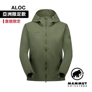 【Mammut 長毛象官方直營】Hiking WB Hooded Jacket AF W 健行防風連帽外套 女款 沼澤綠 #1012-00401