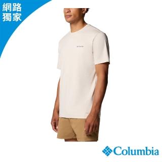 【Columbia 哥倫比亞】男-防曬UPF50快排短袖上衣-淺卡其(UAE95950HI/JS)