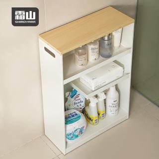 【SHIMOYAMA 霜山】浴室廁所用多層式隙縫置物架-附輪-寬型18cm(縫隙櫃/收納架/夾縫櫃)