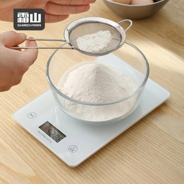 【SHIMOYAMA 霜山】鋼化玻璃料理電子秤/食物秤(烘焙秤/料理電子秤/廚房秤)