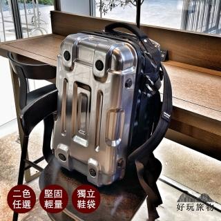 【HAO-WAN OUTDOOR 好玩旅物】機械風雙肩包男潮流ins防水摩托車頭盔機車包(ins機車雙肩包 重機