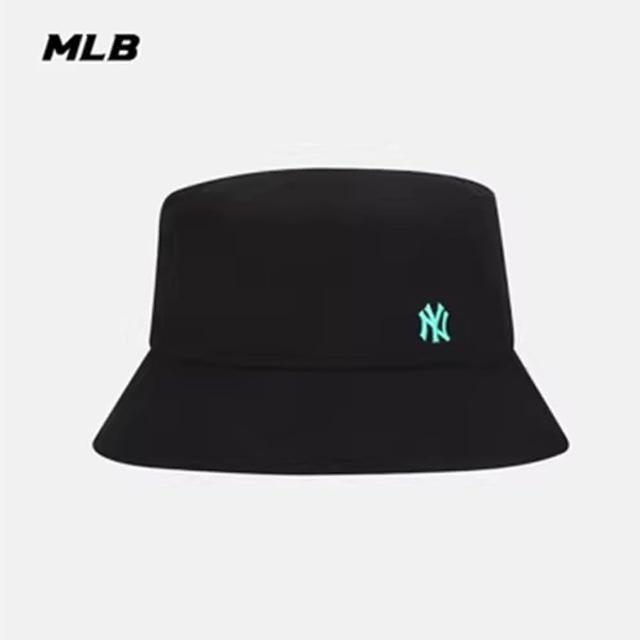 【MLB】MLB 紐約洋基 小標NY刺繡漁夫帽-黑色(漁夫帽 遮陽 NY 紐約 洋基)