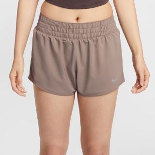 【NIKE 耐吉】短褲 女 運動褲 3吋 中腰 AS W NK ONE DF MR 3IN BR SHORT 藕粉 DX6011-233