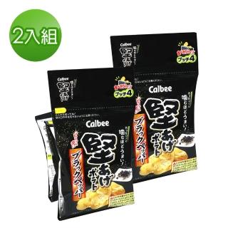 【Calbee 卡樂比】卡樂先生4連黑胡椒風味堅脆洋芋片60gx2入/組