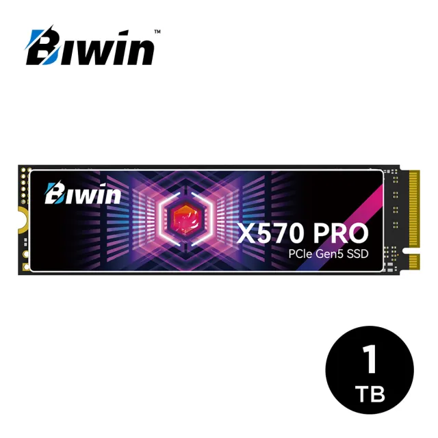 Biwin 佰維 X570 PRO 1TB M.2 PCIe Gen5 SSD固態硬碟(最高讀取每秒讀取14000MB)