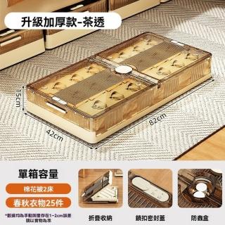 【樂多家居】80*42*15 床底收納箱 收納箱 收納盒 儲物盒 扁平收納箱(PP材質 鎖扣密封蓋 防蟲盒)