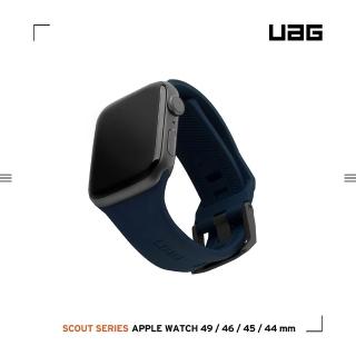 【UAG】Apple Watch 42/44/45/46/49mm 潮流矽膠錶帶-藍(手錶帶)