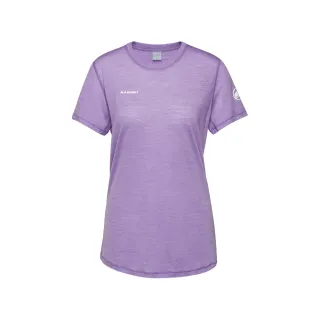 【Mammut 長毛象官方直營】Tree Wool FL T-Shirt W 羊毛混紡快乾抗臭短袖T恤 薰衣草紫 女款 #1017-06690