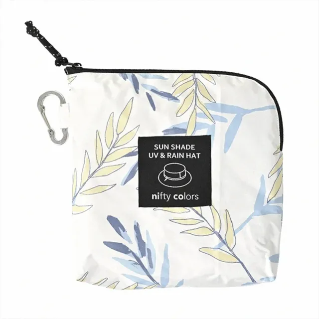 【nifty colors】草影之心晴雨兩用遮陽帽/白 可摺疊收納 抗UV遮陽帽(漁夫帽、登山帽、釣魚帽)