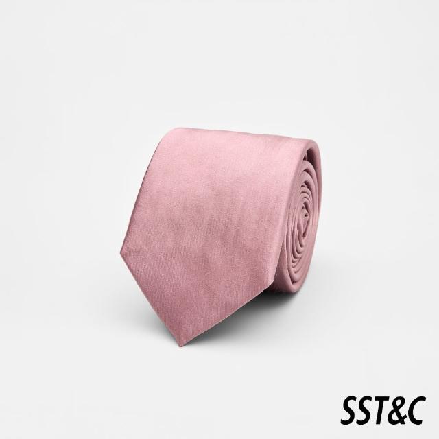 【SST&C】灰粉色素面窄版領帶00362502047(新品上市)