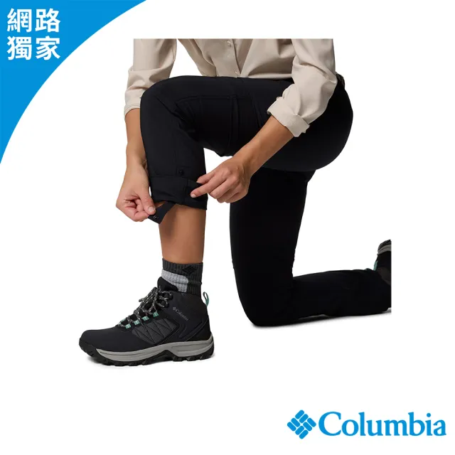 【Columbia 哥倫比亞】女款-超防曬UPF50快排兩截式長褲-黑色(UAP89440BK/JS)