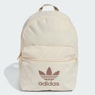 【adidas 愛迪達】後揹包 運動包 書包 旅行包 大容量 ADICOLOR BACKPK 米白 JJ4160