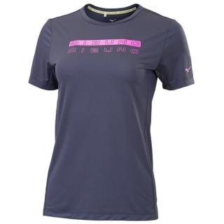 【MIZUNO 美津濃】短袖上衣 女 訓練 慢跑 吸濕排汗 紫 J2TAC20508