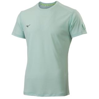 【MIZUNO 美津濃】短袖上衣 男 訓練 慢跑 吸濕排汗 綠 J2TAC00231