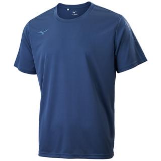 【MIZUNO 美津濃】短袖上衣 男 訓練 慢跑 吸濕排汗 藍 32TAC01012