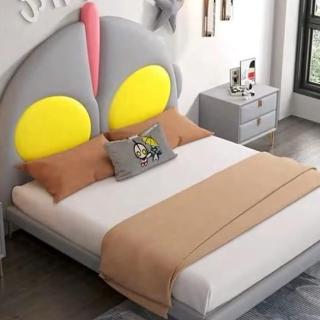 【Taoshop 淘家舖】QY - 科幻風格兒童英雄主題床架 - QY-ETC007 真皮(210*182*106cm 不含床墊)