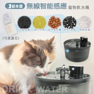 【貓本屋】USB充電式 無線智慧感應寵物飲水機(2.6L)