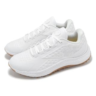【UNDER ARMOUR】高爾夫球鞋 Curry 1 Golf 男鞋 白 防水鞋面 回彈 抓地 咖哩 運動鞋 UA(3027378103)