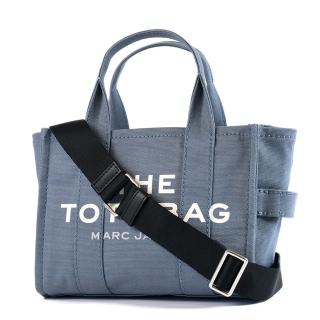 【MARC JACOBS 馬克賈伯】專櫃款 THE TOTE BAG手提/斜背二用包-夜影藍/小