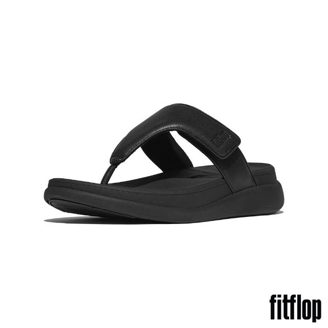 【FitFlop】F-MODE GO 可調式厚底夾腳涼鞋-女(靚黑色)