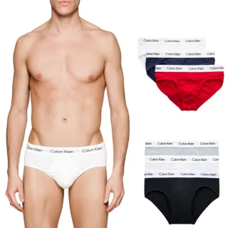 【Calvin Klein】官方旗艦館 CK Cottons Stretch 低腰三角褲 3件組 兩款任選