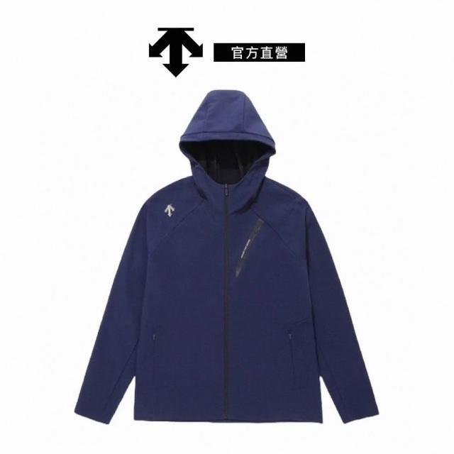 【DESCENTE】WOVEN BRUSHED ENGINEERED FLEECE TRAINING ZIP-UP HOODIE 男士 運動外套(深藍色)