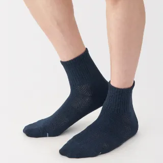 【MUJI 無印良品】男清爽舒適棉質直角短襪(共7色)