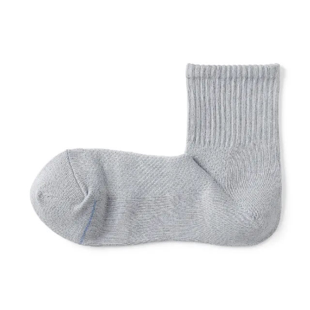【MUJI 無印良品】男清爽舒適棉質直角短襪(共7色)