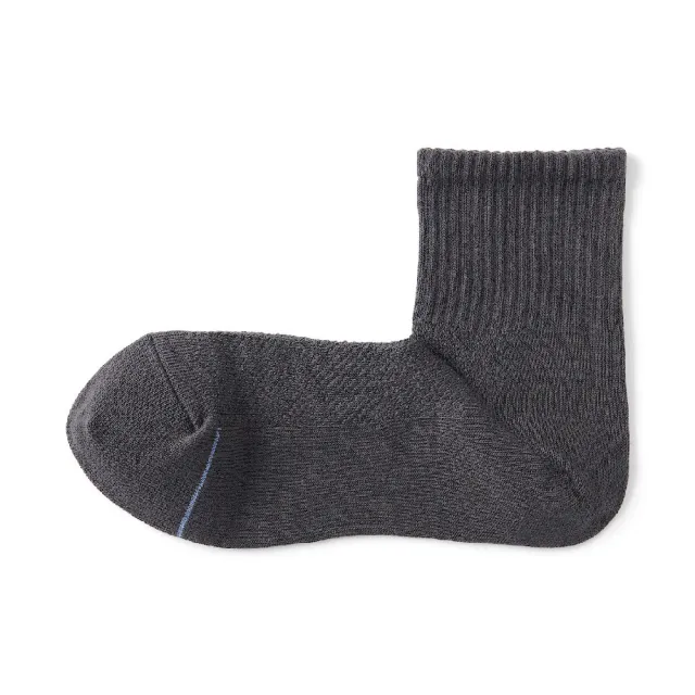 【MUJI 無印良品】男清爽舒適棉質直角短襪(共7色)