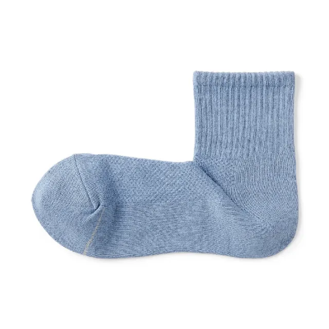 【MUJI 無印良品】男清爽舒適棉質直角短襪(共7色)