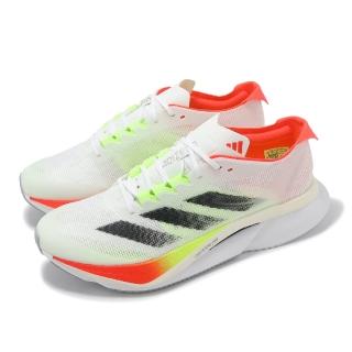 【adidas 愛迪達】慢跑鞋 Adizero Boston 12 男鞋 女鞋 白 黑 輕量 馬拉松 路跑 運動鞋 愛迪達(JQ2552)