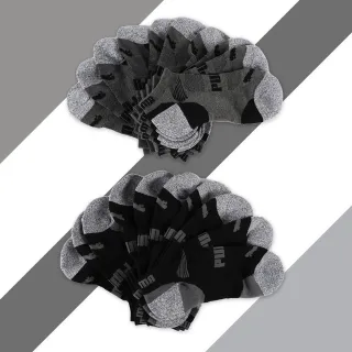 【PUMA】10雙組男生厚磅萊卡棉彈性透氣休閒襪短襪襪子10入超值組(短襪襪子10入超值組)