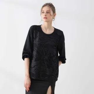 YASA 捲花刺繡蕾絲精品上衣