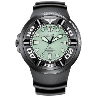 【CITIZEN 星辰】PROMASTER系列 限量 光動能300米潛水錶/附贈橡膠延長膠帶48.2mm(BJ8055-04X)