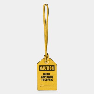 【ANYA HINDMARCH】時尚潮流標語造型行李吊牌(黃)