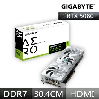 【GIGABYTE 技嘉】GeForce RTX 5080 AERO OC SFF 16G 顯示卡(GV-N5080AERO OC-16GD/白)