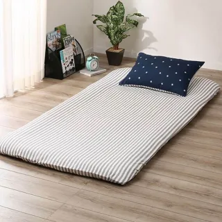 【NITORI 宜得利家居】日式床墊套 BORDER2 GY 單人(日式床墊套 日式床墊 BORDER2)